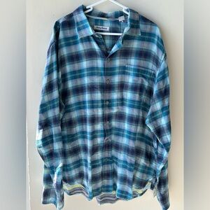 Tommy Bahama plaid long sleeve button shirt XL